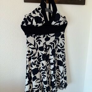 Speechless Black and White Floral Dress